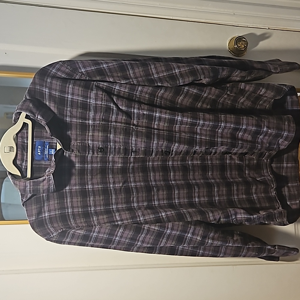 Purple flannel button up
